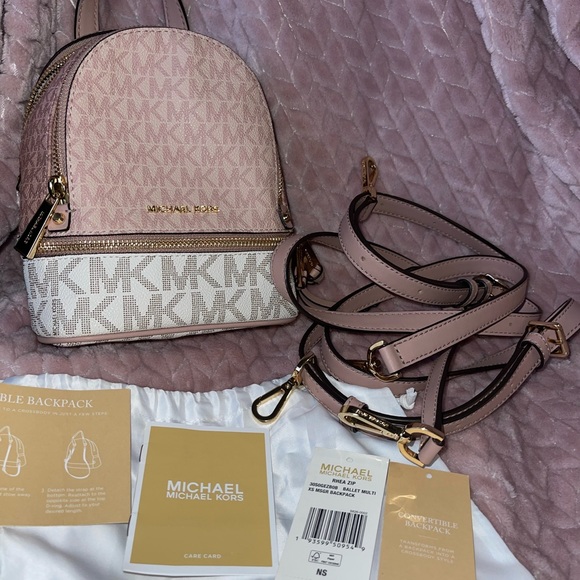 Rhea Mini Color-Block Logo Backpack - Picture 6 of 8